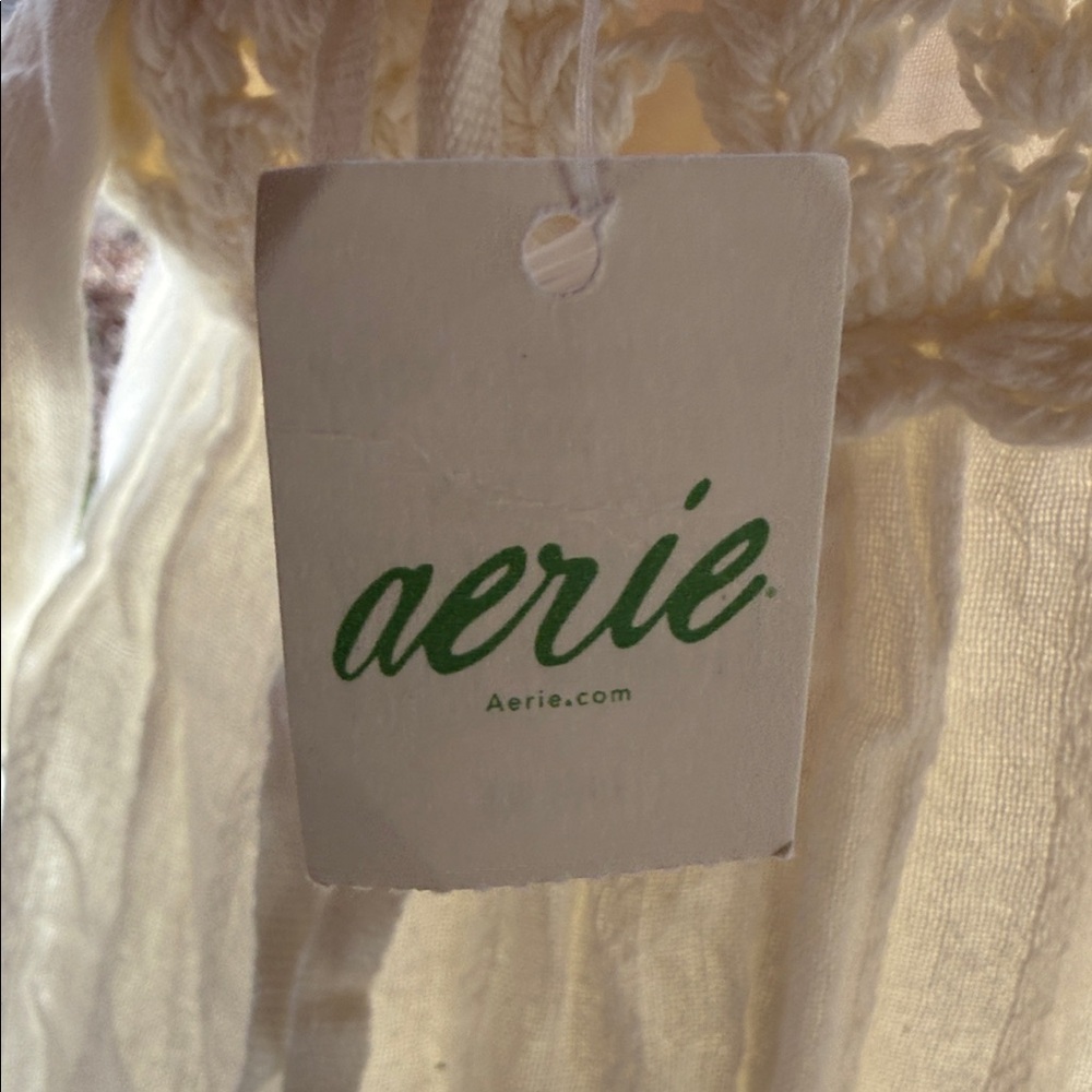 Aerie Ivory Knit Bodice Mini Dress - Picture 7 of 9